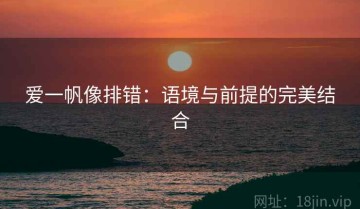 爱一帆像排错：语境与前提的完美结合