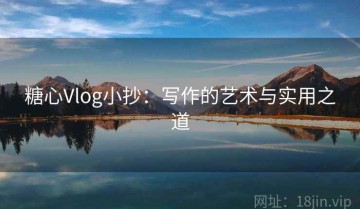 糖心Vlog小抄：写作的艺术与实用之道