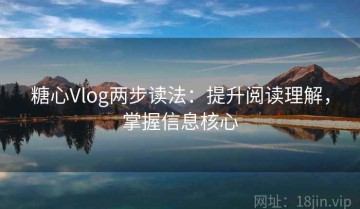 糖心Vlog两步读法：提升阅读理解，掌握信息核心