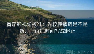 番茄影视像校准：先校传播链是不是断开，再把时间写成起止