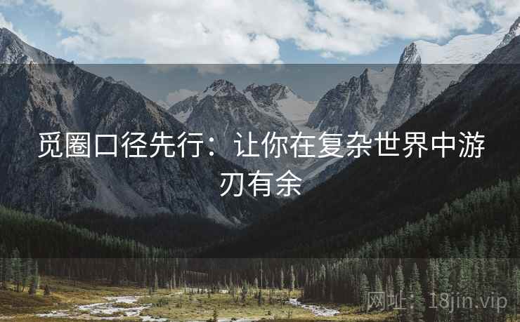 觅圈口径先行：让你在复杂世界中游刃有余