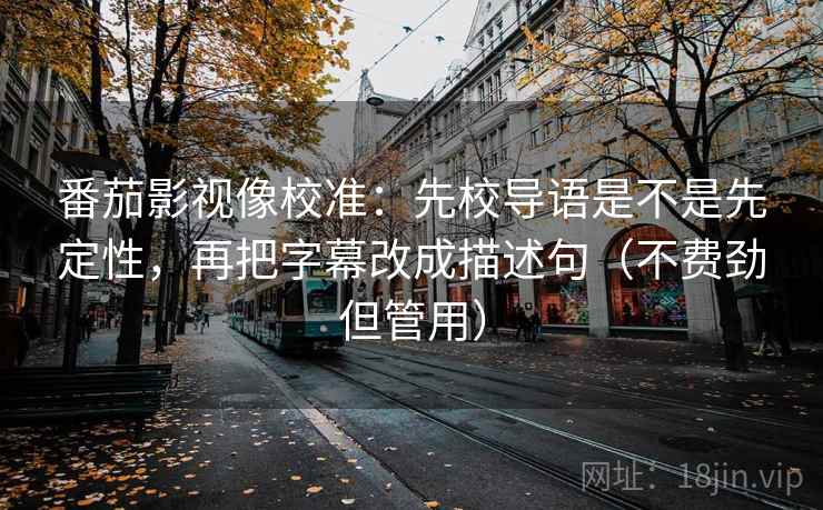 番茄影视像校准：先校导语是不是先定性，再把字幕改成描述句（不费劲但管用）