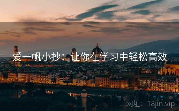 爱一帆小抄：让你在学习中轻松高效