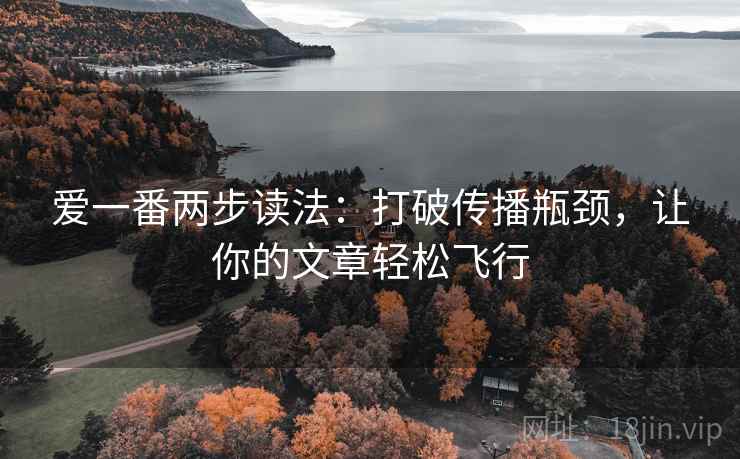 爱一番两步读法:打破传播瓶颈,让你的文章轻松飞行 爱一番两步读法:打破传播瓶颈,让你的文章轻松飞行